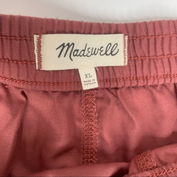 Madewell | Side Tie Pull On Shorts in color Autumn Berry - Picture 4 of 8